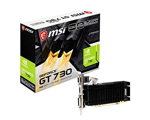 MSI GeForce GT 730 2GB DDR3 PCI Express 2.0 Low Profile Gaming Graphic Card - N730K-2GD3H/LPV1