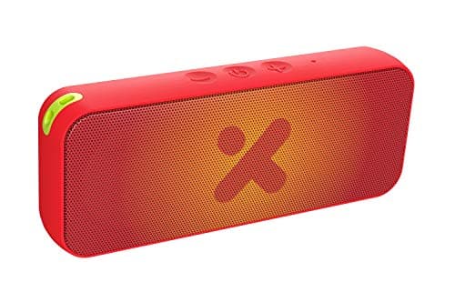 X-mini Xoundbar W IPX7 Waterproof Portable Wireless Bluetooth Stereo Speaker with Dual Drivers, Built-in Mic and TWS Function (Red)
