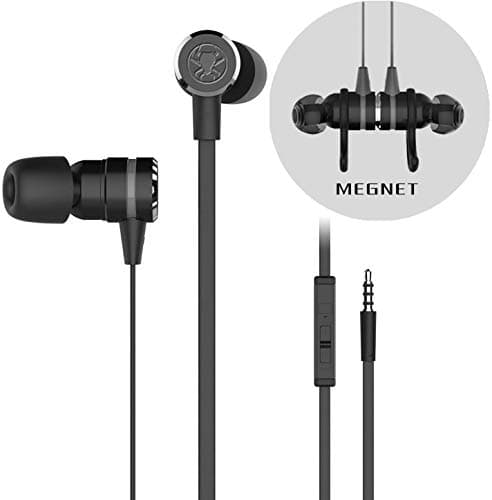 Plextone G20 in Ear Wired Gaming Earphones with Mic, Noise Cancelling Gaming Earphone, Stereo Bass and HD Sound Quality Gaming Headphone, Magnetic wit