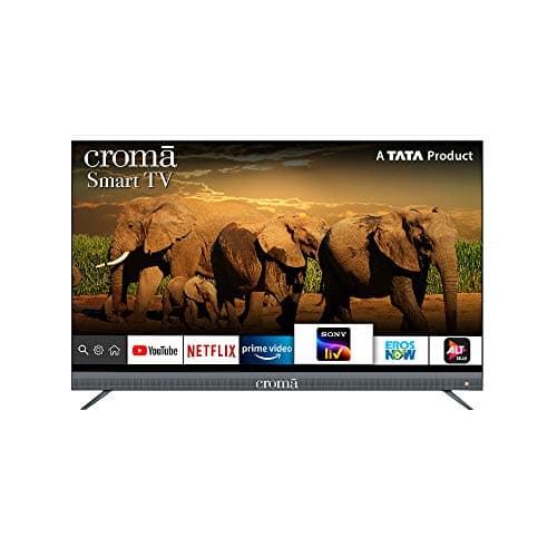 Croma 139.7 cm (55 Inches) Ultra-HD (4K) Smart Android Based LED TV (CREL7347, Black) (2020 Model)