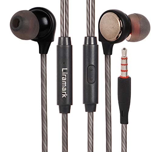LIRAMARK in Ear Wired Earphones Headphones with Mic (Grey)