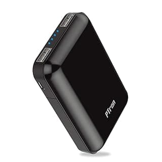 PTron Dynamo Z 10000mAh Li-Polymer Power Bank, BIS Certified, Ultra-Compact, 2.4A Fast Charging, 2 USB Ports Power Bank with Micro USB Cable for All Mobiles (Black)