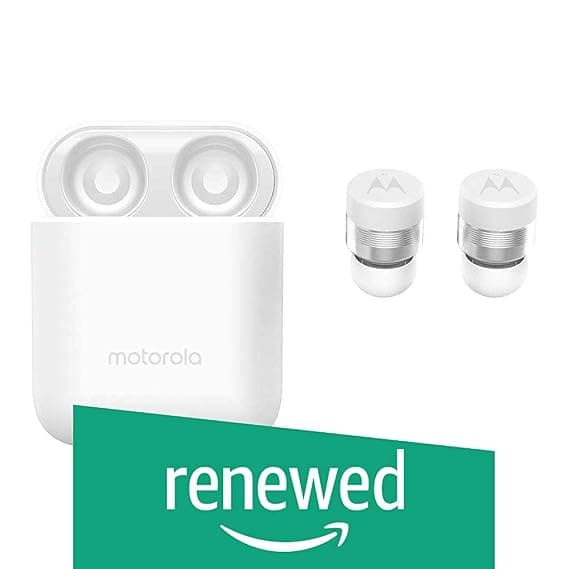 (Renewed) Motorola Verve Buds 110 (TWS) True Wireless Compact Water-Resistant Earbuds with Mic &amp; Alexa (White) In-Ear