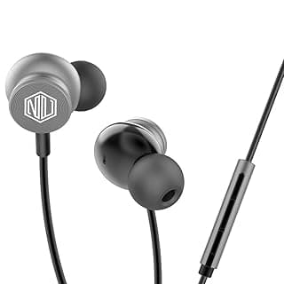 Nu Republic Jaxx 10 Wired Earphone with 10mm Drivers, Deep Bass and Mic - Grey