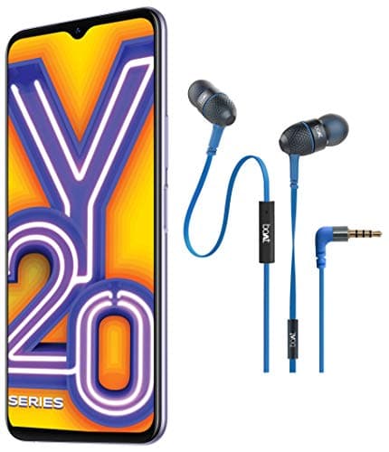 Vivo Y20i (Dawn White, 3GB RAM, 64GB ROM) with Boat Wired Earphones