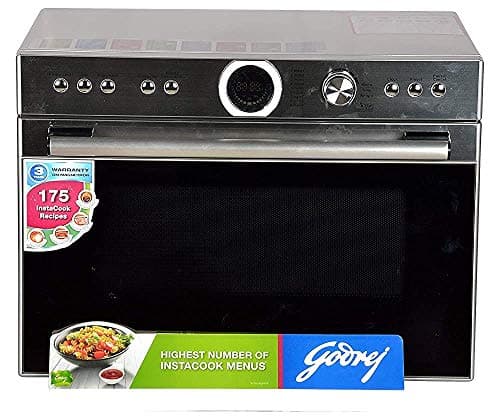 (Renewed) Godrej 34 L Convection Microwave Oven (GME 34CA1 MKZ Mirror, Silver)