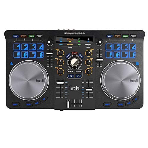 Hercules Universal DJ| 2-Deck DJ Controller, Bluetooth, 16 Performance-Pads, Audio In/Out, full DJ Software DJUCED included, PC/Mac/iOS/Android