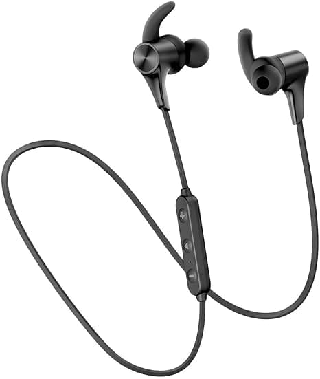 SoundPEATS Bluetooth Headphones Magnetic Wireless Earbuds IPX6 in-Ear Bluetooth 5.0 Wireless Earphones Upgraded Q12 Plus (9 Hours Playtime, APTX-LL, C