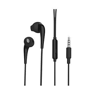 oraimo Halo Legendary Sound Half-in-Ear Wired Earphones with Remote Control &amp; Mic - Black