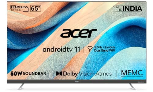 Acer 164 cm (65 inches) S Series 4K Ultra HD Android Smart LED TV AR65AR2851UDSB (Black)