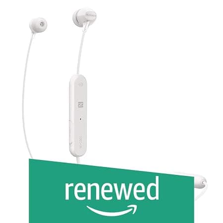 (Renewed) Sony WI-C300 Wireless In-Ear Headphones (White) In-Ear