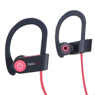 Zakk V1 Air in-Ear Bluetooth Earphone with Mic Compatible with All Phones (Red)