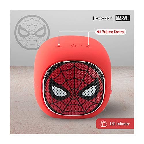 Reconnect Marvel Series 100 2 Watts Wireless Blast Box Bluetooth Multimedia Speaker (Spiderman)