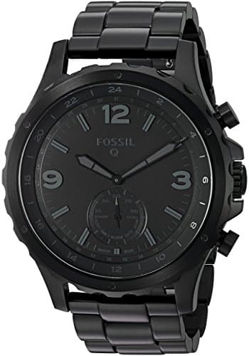 Fossil Q Nate Hybrid Black IP Stainless Steel Smartwatch