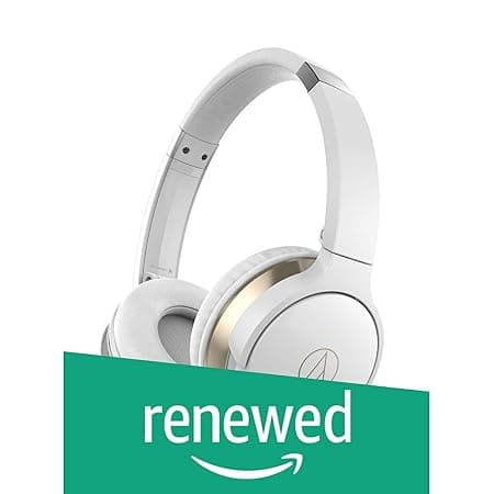 (Renewed) Audio-Technica SonicFuel ATH-AR3BT Wireless On-Ear Headphones with Mic (White)