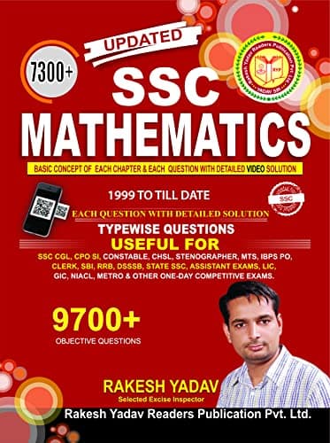 SSC CGL Book Maths 7300+ For SSC By Rakesh Yadav Sir