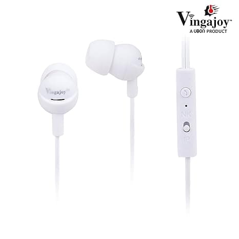 UBON Vingajoy VJ-797 Universal Series Big Daddy Bass Champ In-Ear Earphone with Built-in Mic (White) Wired Headsets