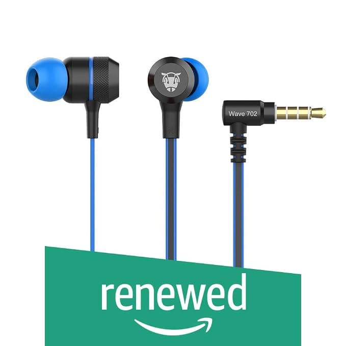 (Renewed) Ant Audio Wave 702 in -Ear Extra Heavy Bass Headphone with Mic (Blue and Black) In-Ear Headphones