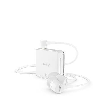 Sony SBH-24 Wireless Stereo Headphones with Google Siri Compatibility (White) In-Ear