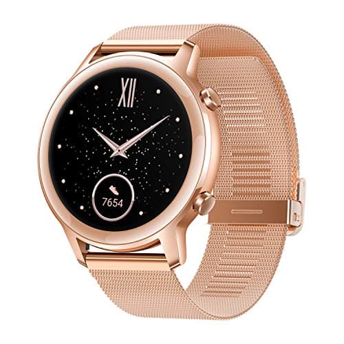 HONOR Magic Watch 2 (42 mm, Sakura Gold) Always On AMOLED Display, SpO2, 15 Workout Modes, Music Playback &amp; In-Built Storage, Female Cycle &amp; S