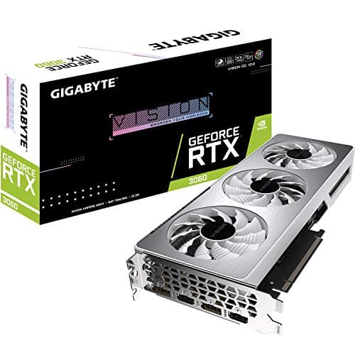 GIGABYTE NVIDIA GeForce RTX 3060 Vision OC 12GB GDDR6 Graphics Card (GV-N3060VISION OC-12GD)