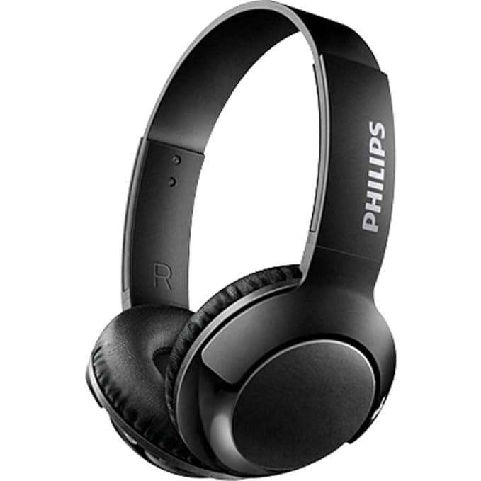 Philips SHB3075BK/00 Wireless On-Ear Headphones with Mic (Black) On-Ear Headphones