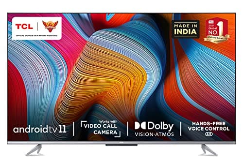TCL 108 cm (43 inches) 4K Ultra HD Smart Certified Android LED TV 43P725 (Black)