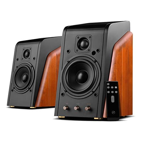 HiVi/Swans Speakers M200MKIII+ Powered 2.0 Bookshelf Speakers - Bluetooth Connection - 1.1 Inch Dome Tweeters - 5.25 Inch Midbass Drivers - RMS 120W -