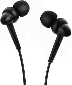 SENCER S410 Extra Bass Metal in Ear Earphones with Mic (Classic Black) Wired Headsets