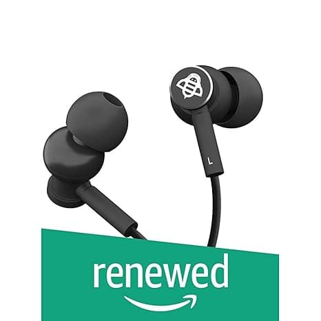 (Renewed) Flybot Stark Wired Metal in Ear Stereo Bass Headphone with Mic &amp; 3.5mm Universal Jack [Black]