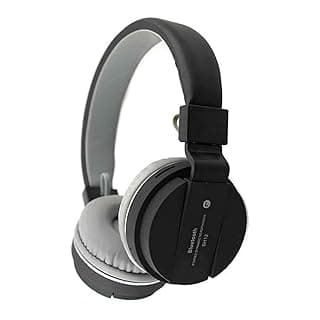 Spirili SH-12 Wireless Headphone with Bluetooth 4.2, Impressive Audio, Lightweight Ergonomic Design, Soft Ear Pads, Aux, SD Card Supported Compatible with All Mobile Phones (Black)