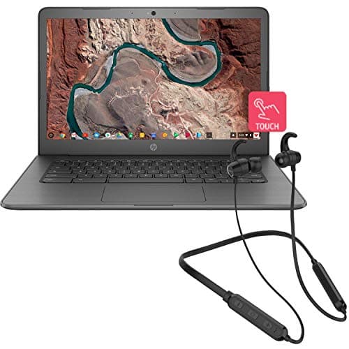 HP Chromebook 14-Inch Thin and Light Touchscreen Laptop with Bluetooth Headset (Intel /4GB/64GB onboard + Additonal Cloud storage/256GB Expandable/Chr