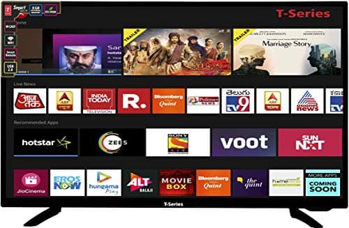 T-Series 80 cm (32 Inches) HD Ready Smart LED TV TS3202Smart (Black) (2019 Model)