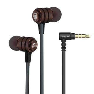 (Renewed) Ant Audio Thump 560 in-Ear Super X -Bass Headphone with Mic (Copper Brown&nbsp;)