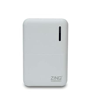 Zinq 10000mAh Li-Polymer Compact Power Bank with 12W Fast Charge Type C &amp; Micro USB Input ZQ10KPB (White)
