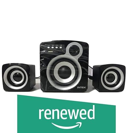 (Renewed) Intex IT-850U 2.1 Channel Multimedia Speakers (Grey/Black) PC Speakers