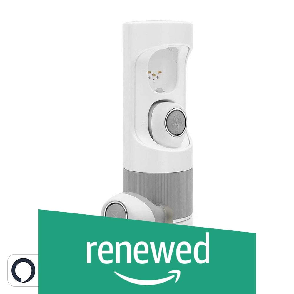 (Renewed) Motorola Verve SH010 Headphones with One Touch Amazon Alexa(Grey/White) In-Ear Headphones