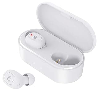 SOUNDPEATS TrueFree+ True Wireless Earbuds Bluetooth 5.0 in-Ear Headphones, Earphones with Built-in Mic, 650 mAh Battery, 35 Hours Playtime (White)