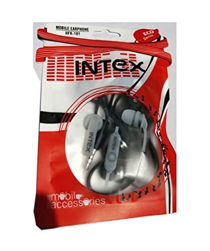 Intex 101- HFK Stereo Earphone With Mic - Black