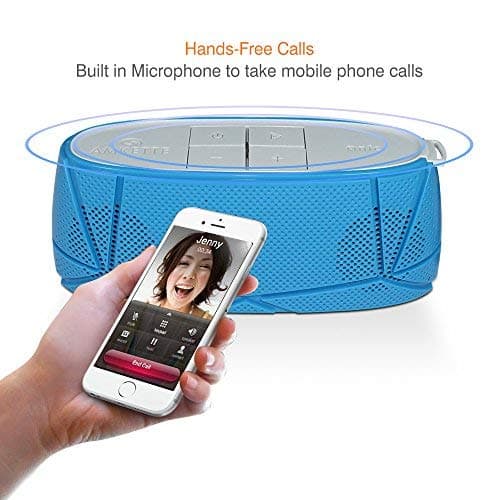 Amkette Trubeats Sonix Hi-Fidelity Bluetooth Portable Speaker with Mic, 9W Output, 8 Hours Playback, Rechargeable, NFC, AUX, Micro SD Card for Smartph
