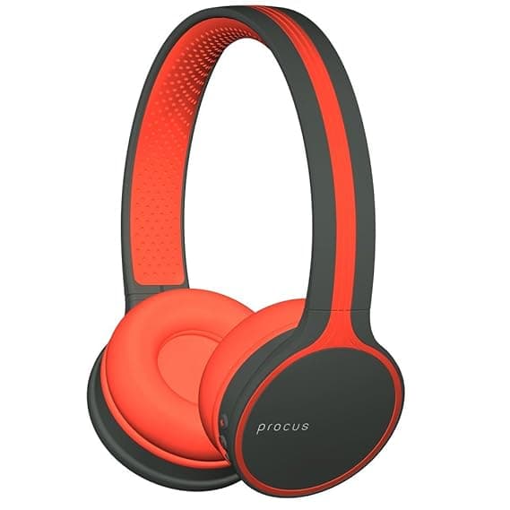 PROCUS Urban On-Ear Bluetooth Headphones with Hi-Bass and Microphone for Mobile/PC/TV(Neon Orange) On-Ear Headphones