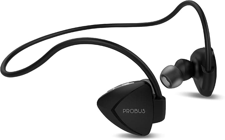 Probus PB1BL Sports Bluetooth Earphone [Super Bass] [8 Hours Talk Time] [CVC6.0 Noise Reduction] - Black In-Ear Headphones