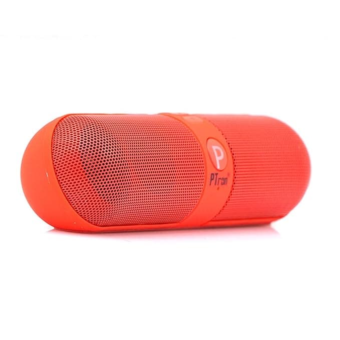 PTron Streak Bluetooth Speaker 3W Wireless Mini Speaker Portable Pill BT Speaker with Mic (Red) Bluetooth Speakers