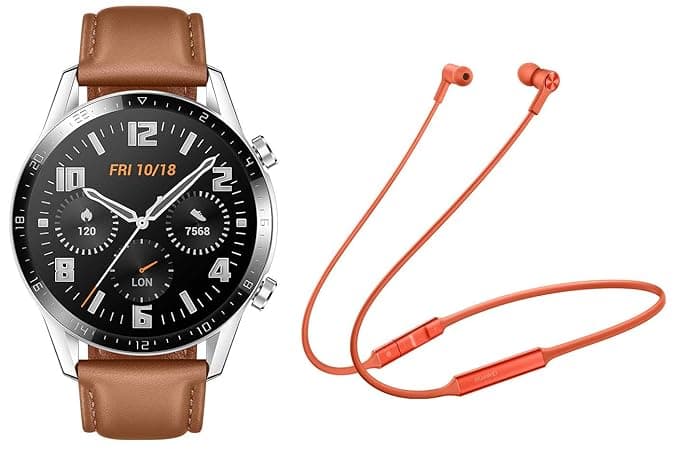 Huawei Watch GT 2 Classic Pebble Brown (Latona-B19V) + Wireless Headsets Smart Watches & Accessories