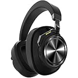Bluedio T6 Turbine Active Noise Canceling Bluetooth Over-Ear Headphones Stereo with Built-in Mic, 25 Hours Playtime with Convenient Earpads (Black) Ov