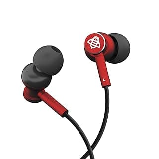 Flybot Stark Wired Metal in Ear Stereo Bass Headphone with Mic &amp; 3.5mm Universal Jack [Maroon]