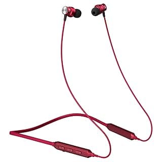 Boat Rockerz 239 Wireless Headset with ASAP Fast Charge, Immersive Audio, Bluetooth V5.0, Qualcomm Chipset, Dual Pairing, IPX5 Water Resistance, CVC Noise Isolation and Magnetic Earbuds(Red)