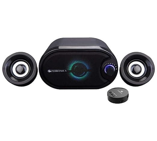 Zebronics Melody USB powered 2.1 speaker that has multi connectivity options like Bluetooth/USB/TF/ AUX and comes with an inbuilt FM. Bluetooth Speake