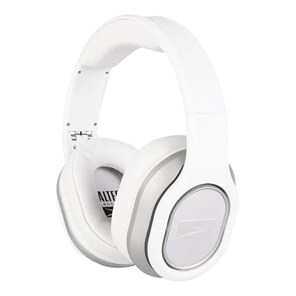 Altec Lansing MZX656-WHITE Over Ear Foldable Headphoneswith Mic, White