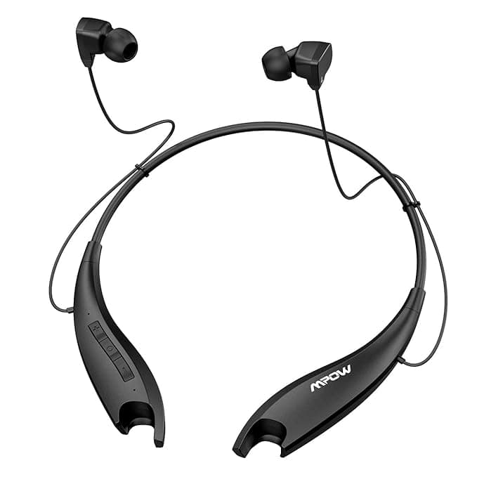 Mpow Jaws Gen5 Bluetooth Headphones V5.0 Wireless Neckband Headphones W/ 18H Playtime, Magnetic Earbuds W/Call Vibrate & CVC 6.0 Noise Cancelling Mic,